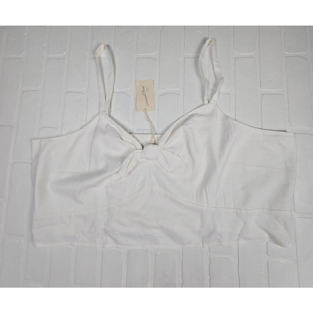 Universal Thread Cropped Linen Blend Bow Tie Front crop 4X